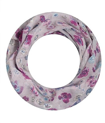 Majea Loop Schal Damen Schlauchschal Halstuch schmaler Loopschal (880051) (rosa 1)