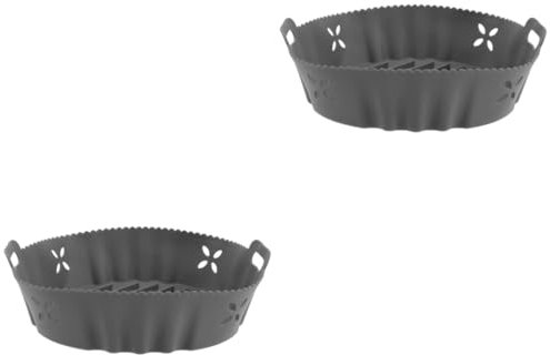 OUNONA 2pcs Vossr Air Fryer Liner Reusable Silicone Mat Non-Stick Heat Resistant Liner for Air Fryer Accessories Basket