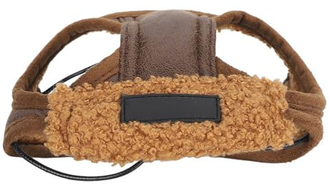 Fockety Warmer Hundehut, Weicher, Hautfreundlicher, Winddichter Hunde-Luftfahrthut, Verstellbares Seil mit Ohrenklappen für Kaltes Wetter für Party (M)