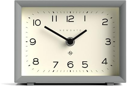 Newgate® Henry orologio da tavolo | Design rettangolare contemporaneo | Grigio elegante | Monache facili da leggere | Stile moderno per scrivania, piano tavolo, scaffale o comodino