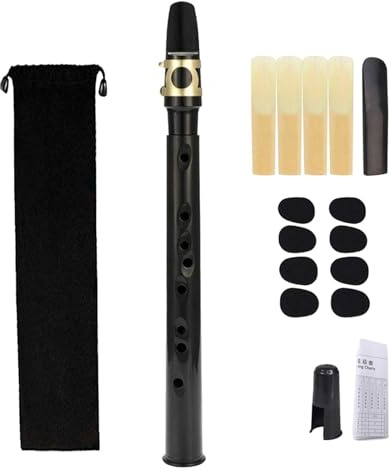 Luwecf Kompaktes Saxophon Set für Musiker Jeden Alters, Schwarz