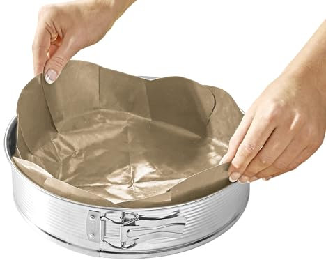 3 Pagen 2 láminas permanentes para hornear, reutilizables, resistentes al calor y antiadherentes, aptas para lavavajillas, color marrón, 2 unidades (redondas y rectangulares), 20 x 32 cm y 26 cm de