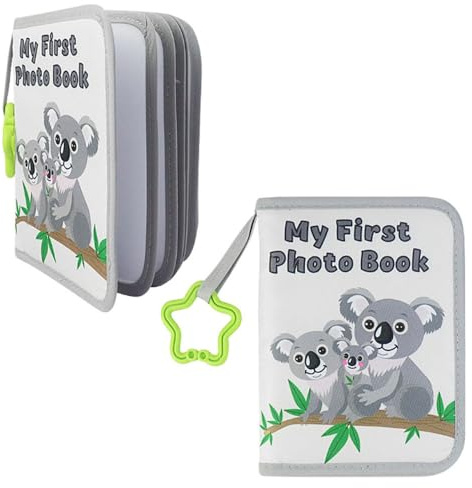 Oaygat Baby-Fotoalbum für 17 Bilder à 15 x 10 cm, weiches Stoffbuch, Erinnerungsbuch, Geschenk für Babys, Dusche, Neugeborene, Kleinkinder, Jungen, Mädchen