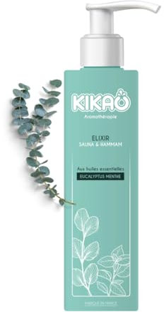 KIKAO - Elixir Sauna & hammam - Con oli essenziali (200 ml, eucalipto/menta)