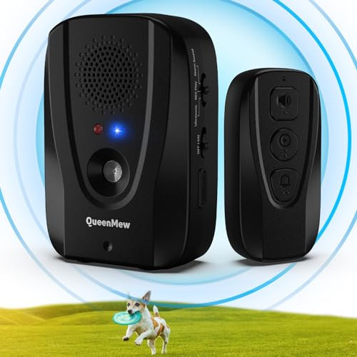 Bubbacare Anti-Bell-Gerät mit Fernbedienung, 2-in-1-Bell-Kontrollgerät, automatisches Anti-Bellen & 200 m Reichweite, Ferntraining, Aufnahme, Alarm, Ultraschall-Hunde-Bell-Abschreckungsgerät für