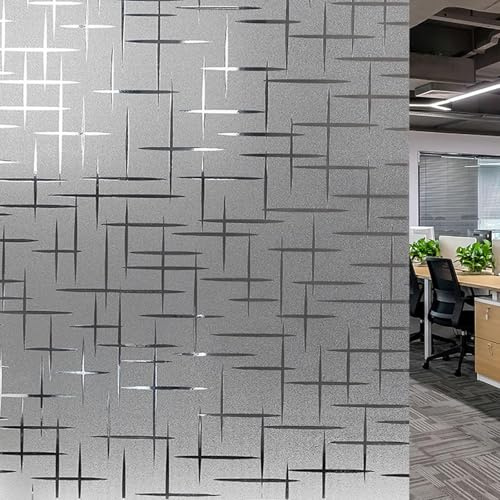 Pellicola Opaca per Vetri Finestre 50 x 200 cm Statica e Senza Colla, Anti-Uv, Protezione Privacy Pellicola Adesiva Finestre Pellicola per Vetri, per Ufficio e Casa, Doji