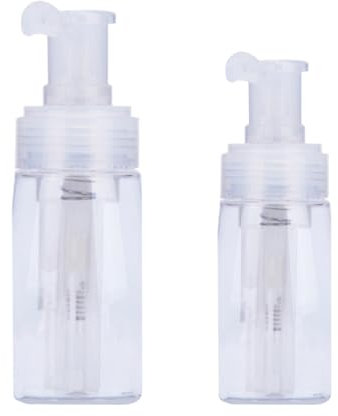 Beavorty 2piezas Botella Rociadora De Polvo Seco Rellenable y Reutilizable Transparentes Pulverizador De Viaje Para Maquillaje Para Cosméticos y Cuidado Del Cabello