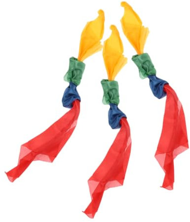 Generisch 3St Zauberschal Straßen Taschentuch Streich einziehbare Stütze Schmuck Sinnesschals Münze Party-Requisite Zaubertrick-Schal Zauberer-Gadget lustiger Zaubererschal Stoff Colorful