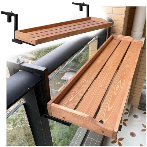 URUCHF tavolo balcone pieghevole Scrivania Sospesa Per Interni Ed Esterni Per Cortili/patio/veranda, Tavolo Da Bar Universale Con Ringhiera Per Balcone, Altezza 22 Cm(L 90 CM/35.5 IN)