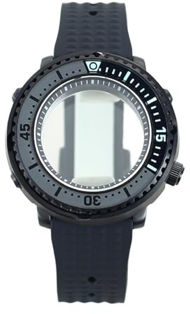 1st svart 43,3 mm klockfodral Rem C3 Bezel Safir for NH35 NH36 NH34 4R36 Urtavla 28,5(Black chapter ring1)