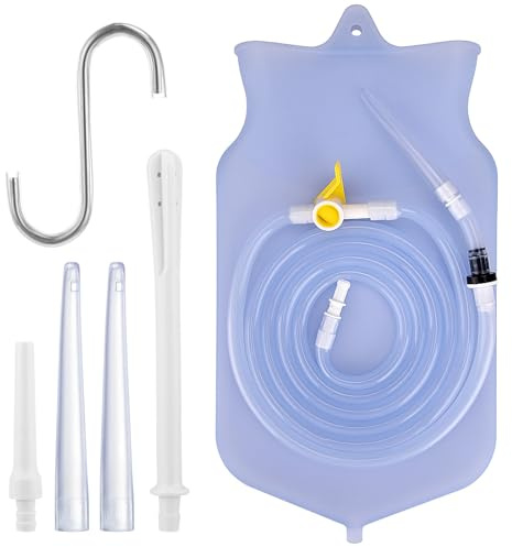Enemator Irrigation Systems Silicone Water Colon Bags Astriction Flusher for Cleansing Easy to Use Coffee Enemator Bucket Set for Cleansing Shower