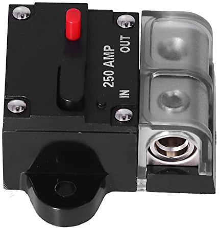 Qqmora Porte-fusibles pour Disjoncteur Automatique 250A avec Vis pour Moteurs et Camions à la Traîne - Conception Robuste en ABS et en Métal