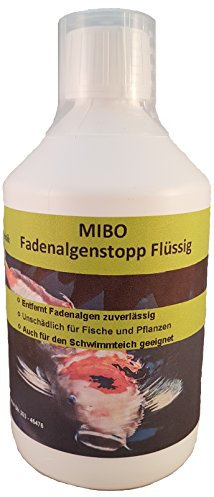 MIBO Fadenalgenvernichter Flüssig 500ml für 15.000 Liter Teichwasser Fadenalgen Stopp