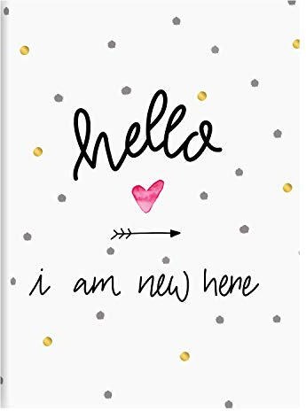 goldbuch Babytagebuch, hello i am new here, 21 x 28 cm, 44 illustrierte Seiten, Kunstdruck, Weiß/gold, 11 319