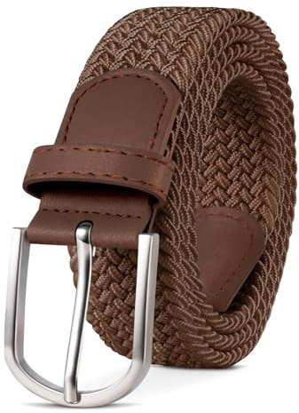 TANGCHAO Stretchgürtel Flechtgürtel elastischer, Gürtel Damen und Herren | Stoffgürtel geflochten, bequem taillengerecht ohne Druck, Längen 90–135 cm, Breite 3.3cm, perfekt für Jeans und Alltag
