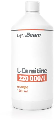 GymBeam L-Carnitin Liquid, 2200 mg pro Tagesdosis - natürlicher Fatburner zur Gewichtsabnahme, Ideal Pre-Workout und für Energiegewinnung, Angenehmer Geschmack, (1000 ml, Orange)