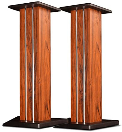 Pieds Support D'enceinte, Haut-parleurs D'étagère, pour Boîtier D'étagère HiFi Home-Cinema Et Satellite pour Réglage De Remplissage De Sable en Option - Paire (Color : Brown, S : 30 * 23 * 80cm)