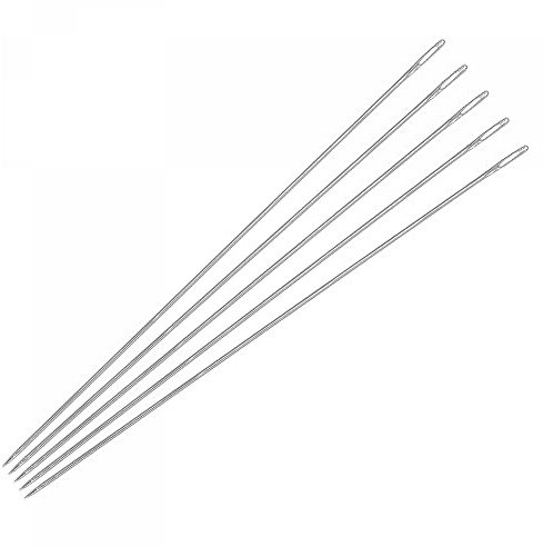 sourcing map 50Stk Perlen Sticknadeln Fein Dünn Lang Gerade Nähen Stickgarn Edelstahl 2.17