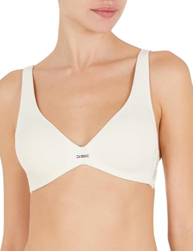 Emporio Armani Bralette da Donna con Imbottitura in Pizzo Reggiseno Imbottito, Opaque, Pale Cream, S