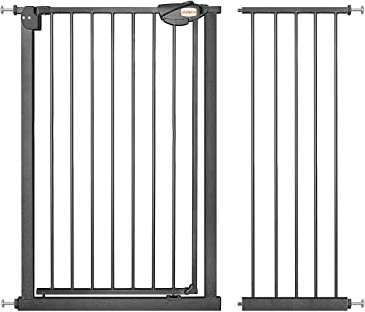 UBRAVOO Babygitter für Türen und Treppen, Höhe 100cm, Sicherheits-Haustiergitter, Spannungstyp, automatische Schließung, hohe Ausführung, dreifache Verriegelung, offen (Breite: 105-114cm)
