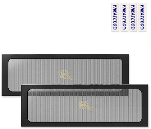 YIMATEECO PC-Dammfilter 360 mm, 2 st Magnetiskt Antidamm PVC-Fläktfilter för Datorväska PC Datorkylfilter (PVC Gentleman, 120x360 mm, 2 stycken, svart)