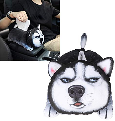BEIJIALY Auto-Taschentuchhalter Zum Aufhängen, Auto-Taschentuchbox-Abdeckung, Organizer, Taschentuchbox in 3D-Katze-Hund-Form, Auto-Cartoon, Hängender Taschentuchbox-Halter,(Heiser)