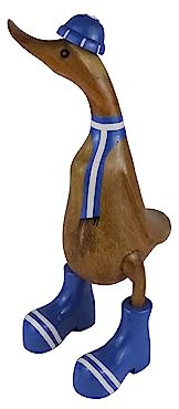 trendforge® - Handgefertigte Deko-Enten aus Teakholz - Vielfältige Modelle - Natürliche und hochwertige Holzfiguren für den Innen- und Außenbereich - einzigartiges Geschenk