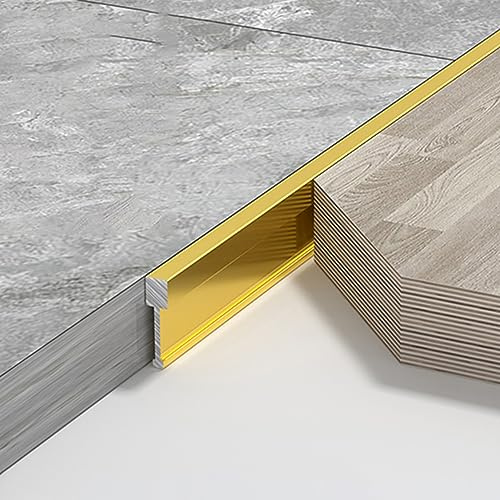 Tira de Umbral Listón de Transición Extraestrecho Entre Laminado/ Baldosa/ Madera, Barra de Recubrimiento de Puente de Aleación de Aluminio, Relleno de Huecos Recortable en el Suelo Contiguo ( Color :