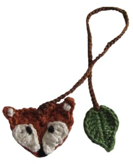 Lesezeichen Fuchs (Mit Organza weiß)