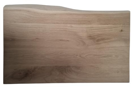 Generisch Waschtisch Platte Natur Holzplatte massiv Holz Aufsatzbecken Waschbeckenplatte Naturkante 40x40(45) x4 cm Neu