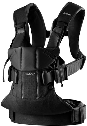 BabyBjörn Babytrage One, Gewebt mix, Schwarz