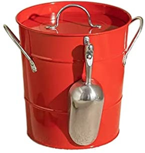 EIS Eimer 3.5 Liter Doppel Wand EIS Eimer Isolierte EIS-Eimer Mit Deckel Und Schaufel Verdickt Metall EIS Eimer, Party Getränke-Wanne Für Küche Zu Hause Parteien Cocktail-Bar Champagner Eimer (Farb