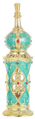 Garneck Frauen Parfümflasche Orientalischer Stil Leere Glasparfümflasche Zum Befüllen Für Ätherische Öle Retro Antike Blumenranke Klein Für Reise Und Hochzeit Deko 12.00 X 3.50 X 3.50 Cm