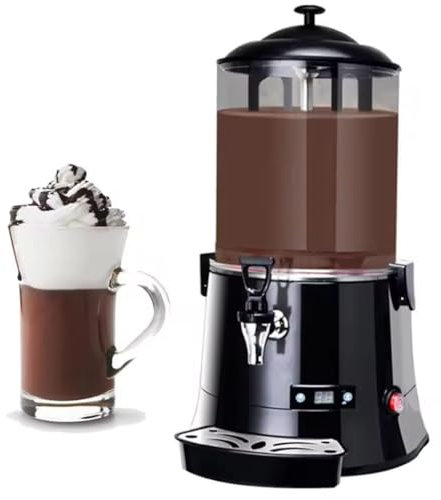 Dispensador de chocolate caliente comercial, fuente de chocolate de 5 l/10 l, máquina eléctrica for preparar bebidas de chocolate, ajuste de temperatura de 30 a 90 ℃, for calentar chocolate, café(10L)
