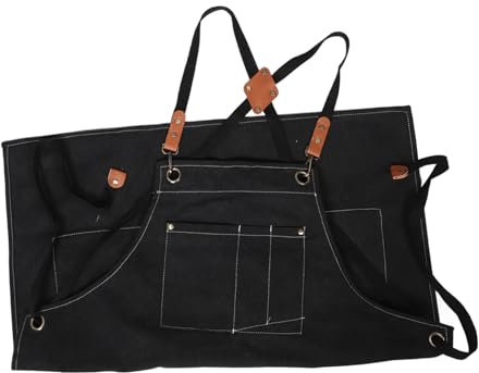 DEARMAMY Küchenschürze Mit Taschen Für Männer Und Frauen Arbeitsschürze Aus Baumwolle Und Polyester Kochschürze Zum Schutz Vor Flecken Für Köche Und Hobbyköche
