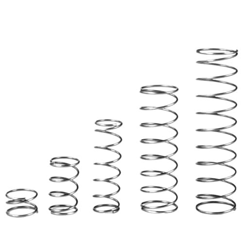 Ressort de Compression Ressort de Compression en acier inoxydable 304, diamètre du fil 0.2/0.3/0.4/0.5mm, longueur du ressort de pression en spirale 5-25mm, diamètre extérieur 1-10mm, 10 pièces(12mm,5