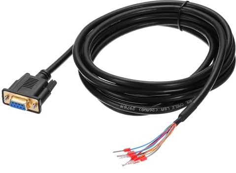 sourcing map DB9 RS232 Serial Cable, 26AWG DB9 Female to Bare Wire with 9 Wiring Terminals, RS232 Extension Double Shielded Cable 9.8 ft