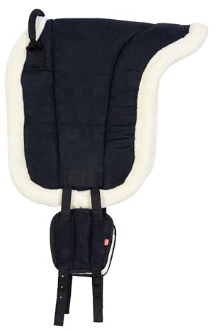Imperial Riding Bareback-Pad IRH Free Ride, Barebackpad mit V-Gurt-Technik, Kunstwildleder und Kunstfell, Schwarz, Cob