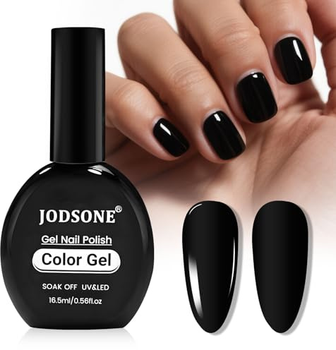 JODSONE 16,5 ml stor volym svart gelnagellack samma färg samma flaska ingen torka glänsande hållbar gör-det-själv nagelkonst
