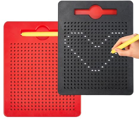 SINRAD 2 Pièces Planche à Dessin Magnétique, Tablette Magnétique Enfant, Ableau de Griffonnage, Magnetic Number Tracing Board, pour Enfants à Partir de 3 an (carré)