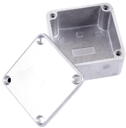 minkissy Aluminium Gehäuse für Gitarrenpedale Effektpedal Gehäuse für DIY Projekte Leicht zu Bohren Lackieren Ersatzlösung