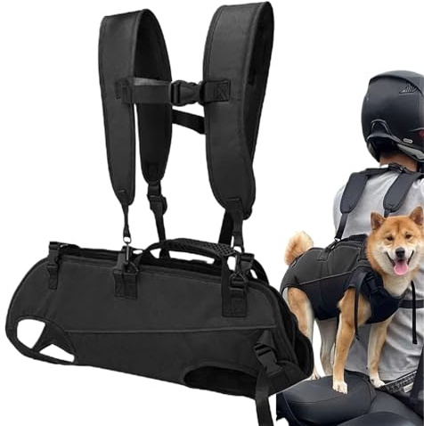 Hundetrageslinga - Atmungsaktives Verstellbares Hundegeschirr Zum Heben | Hunde Rucksack Für Motorradreisen Gehbehinderte Fellpflege Treppen Tierarztbesuche Rettungseinsätze