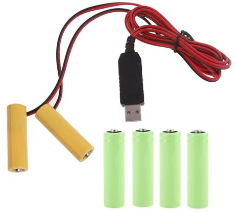 AWJUWHBJ Convertisseur d'alimentation USB 4,5 V pour remplacer 3 piles AA LR6 1,5 V