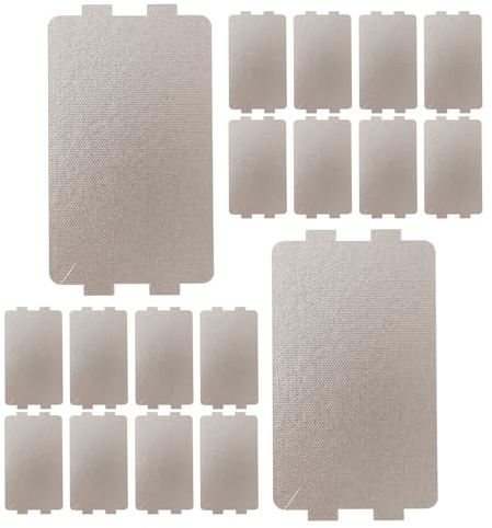 LIFKOME 18 Piezas Placa Mica para Microondas Aislamiento Térmico Resistente Calor Accesorios Repuesto para Horno Microondas Cubierta Guía Ondas Fácil Instalación y Limpieza