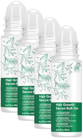 Haarpflege Serum Roll-On, 20ml Haarserum für Haarwachstum, Stärkt die Haarwurzeln, Fördert die Durchblutung & die Gesundheit der Haare, Haarpflege, Hair Growth Serum Roll On für alle Haartypen