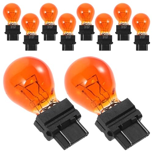 NIYANGLE Ampoules de Clignotants Orange pour Voiture et Pickup 10pcs 12-24v Faible Consommation Verre Faciles à Installer pour Modification Automobile