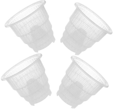 Beaupretty 4pcs 10cm Orchid Planting Pots with Air Column Slotted Drainage Plastic Nursery Flower Planters for Indoor Gardening and Orchid Transplanting