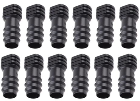 ibasenice Bouchon de Tuyau D’Eau PE Noir 20 Pièces pour Serrage, Jardin | Pom, Installation Facile et Ajustement Serré, Accessoire pour Microtuyau et Arrosage