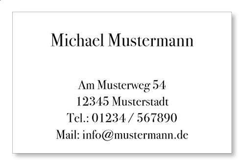 500 Visitenkarten, 400g/m Bilderdruck matt, 85 x 55 mm, inkl. Kartenspender - Classic