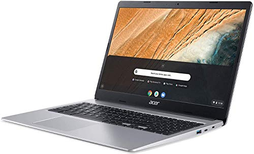 Acer Chromebook 315 15.6 HD Intel N4000 4GB RAM 32GB eMMC Webcam BT Chrome OS + Protective Sleeve, Silver (NX.HKBAA.002)